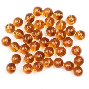 60 piece Amber crystal looks beans size 6mm for jewelry making